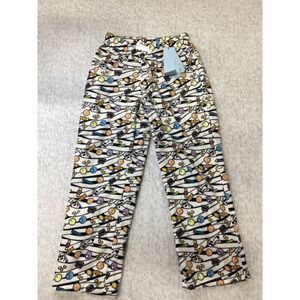 Cat & Jack Halloween Ghost Candy Stripe Fleece Pajama Pants Kids Size M 8 NEW